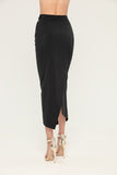 Black Office Suit (Long Sleeve Jacket & Pencil Skirt) with Belt