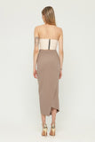 Cappuccino Office Suit (Long Sleeve Jacket & Pencil Skirt) with Belt
