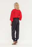 Graphite Office Solid Color Pants with Pockets