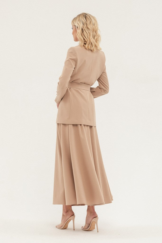 knee length dresses for ladies Never Impossible Ribbed Midi Sweater Dress - Taupe main image 0