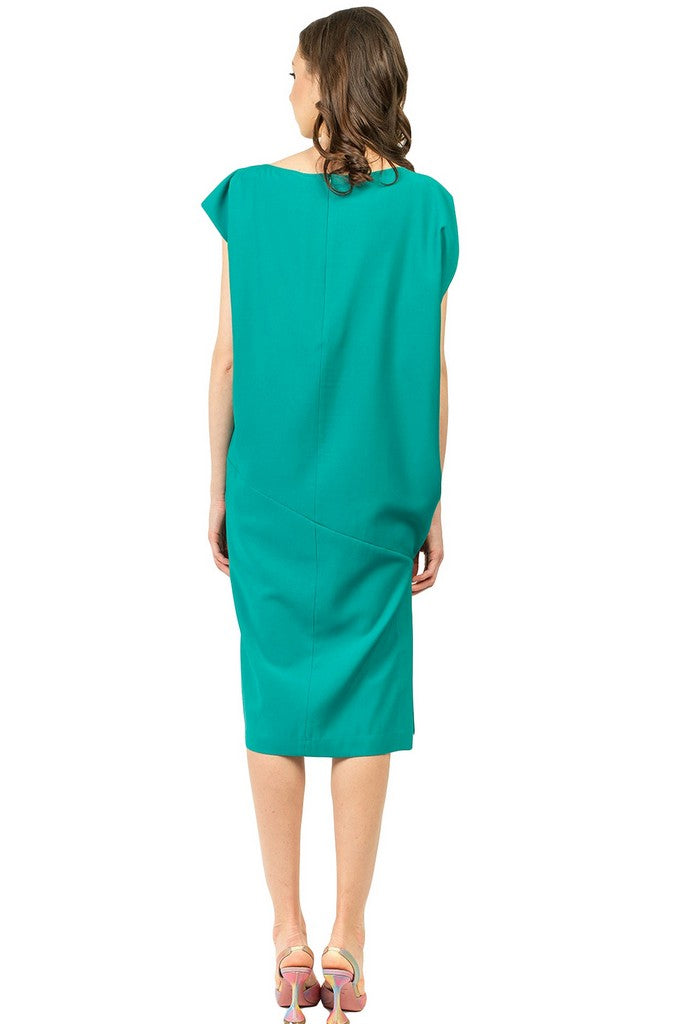 Mint Summer Day Tent Boatneck Short Sleeve Knee Dress