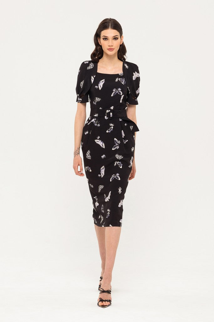 bodycon dress with pockets Michele Lopez Silver Bodycon Dress with Pockets Small (2-8)