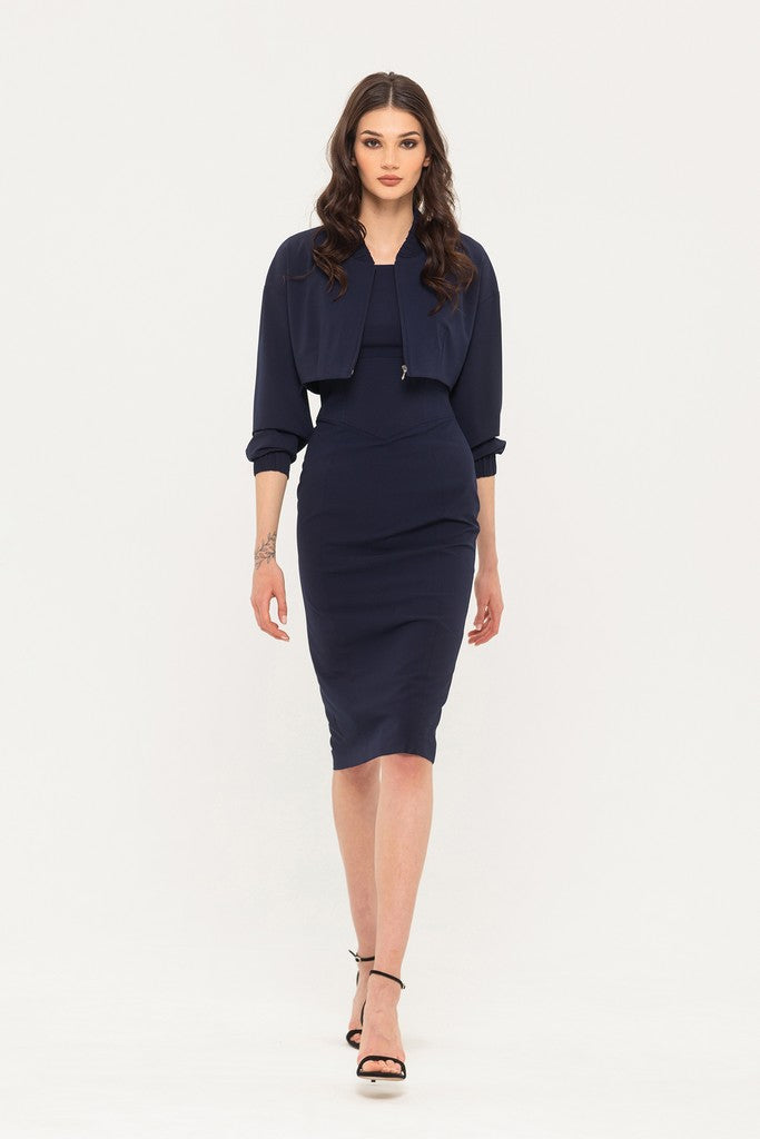 knee length dresses for ladies Never Impossible Ribbed Midi Sweater Dress - Taupe main image 0