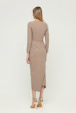 Cappuccino Office Suit (Long Sleeve Jacket & Pencil Skirt) with Belt